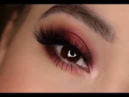 burgundy eye look fall makeup