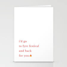 Fyre Festival Valentines Day Card Stationery Cards By