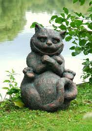 Cheshire Cat Garden Sculpture