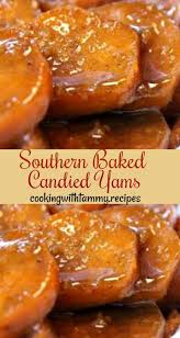 southern baked cand yams cooking