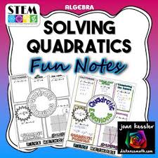 Quadratic Equations 5 Methods Fun Notes