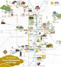 Karte von Kyoto Bus Tour: hop on hop off Bus Tours und Big Bus von Kyoto