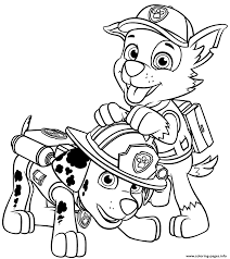 More cartoon characters coloring pages. Marshall And Rocky Of Paw Patrol Coloring Pages Printable