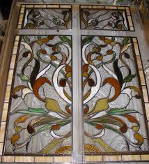 Leaded Stained Glass Pocket Door Panels