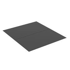 black steel hearth pad 46 3 4 in x