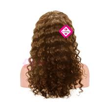 Wig Deep Wavy Hair Light Brown Color
