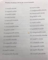 solved practice problems write the