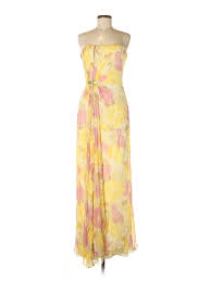 Details About Reem Acra Women Yellow Cocktail Dress 6