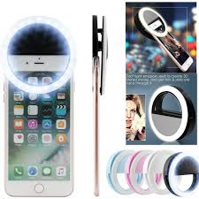 Selfie Led Light Ring Flash Fill Clip Camera For Phone Tablet Iphone Samsung
