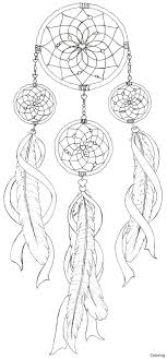 Template Dream Catcher Tattoo Template Coloring Page Native