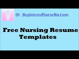Free Cv Templates Nursing