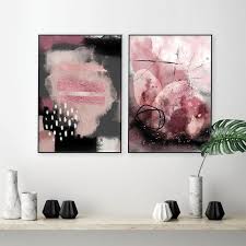 Set Of 2 Blush Pink Grey Printable Art
