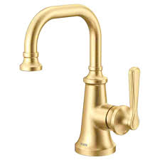Jxmmp brushed gold bathroom faucet, single handle brass sink faucet bathroom single hole with pop up sink drain assembly and water faucet supply lines. Moen S44101bg Colinet One Handle Lavatory Faucet Brushed Gold