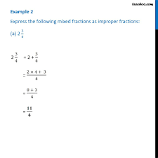 Example 2 - Express following mixed fractions as improper fractions