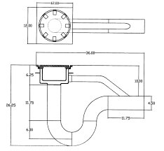 stainless drain with p trap