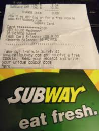 The cashier then swipes your card and will provide you with your available subway card balance. Free Subway Rewards Card Rewards Points Listia Com Auctions For Free Stuff