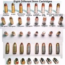 Bullet Chart Hand Guns Guns Guns Ammo