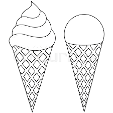 Huge collection, amazing choice, 100+ million high quality, affordable rf and rm images. Line Art Ice Cream Cone Black And Stock Vector Colourbox