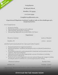 How To Write A Perfect Physician Assistant Resume Examples