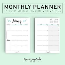 Study motivation | planning 31 янв 2016 в 8:40. 2021 Printable Monthly Planner Printable A5 Planner Pdf Etsy