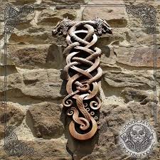 Kundalini Dragons Norse Wood Carving