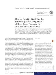 Pdf Clinical Practice Guideline For Screening And