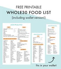 Whole30 Food List With Printable Download 40 Aprons