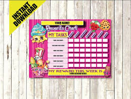 Shopkins Rewards Chart Instant Download Printable By