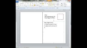 Creating A Postcard In Word Youtube