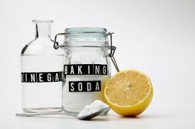 drain with vinegar and baking soda