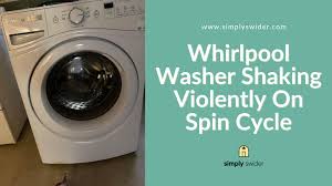 fix your shaking whirlpool washer