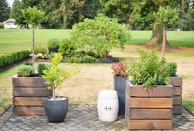 Modern Monochromatic Patio Planters