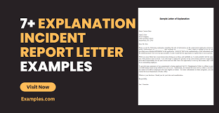 explanation incident report letter 7