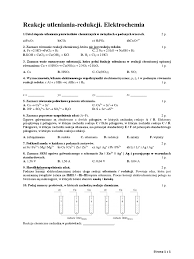 sprawdzian-reakcje-utleniania-redukcji-elektrochemia-IBLP 15 IV 2021 | PDF