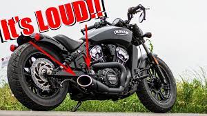 indian scout bobber exhaust sound test