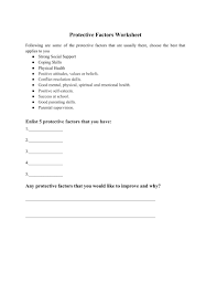 Free therapy handouts & worksheets (updated 1/30/21) free pdf printable forms, handouts, and worksheets to use with clients in group and individual sessions this is a list of free therapy handouts, forms, and worksheets for mental illness/substance use disorders. Protective Factors Worksheet Mental Health Worksheets