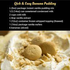 quick and easy banana pudding recipe