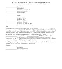 Entry Level Medical Receptionist Cover Letter Sample For No