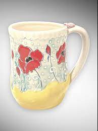 poppy artistic coffee mugs fl