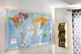 diy home world map with magnetic