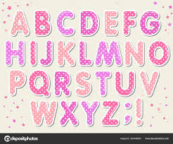 polka dots 3d alfabeto inglês letras