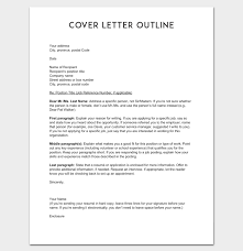 Cover Letter Outline Template 7 Samples Examples Formats
