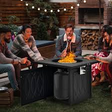 32 Inch Propane Fire Pit Table Square