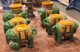 Chinese Ceramic Elephant Garden Stools
