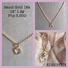 necklace saudi gold 18k 18 1 2g