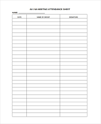 Sample Attendance List Template 9 Free Documents Download