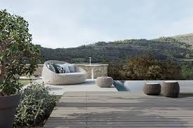 Seater Curved Polyethylene Garden Sofa