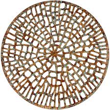 20in round abstract copper metal wall