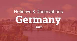 Holidays and observances in Germany in 2022