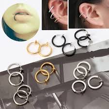 4pcs clip on fake earrings non piercing